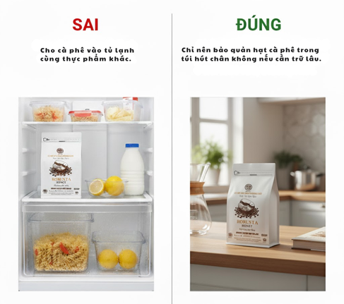 Những sai lầm khi bảo quản cà phê